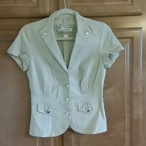 WHBM Shortsleeve Blazer with Silver Buttons